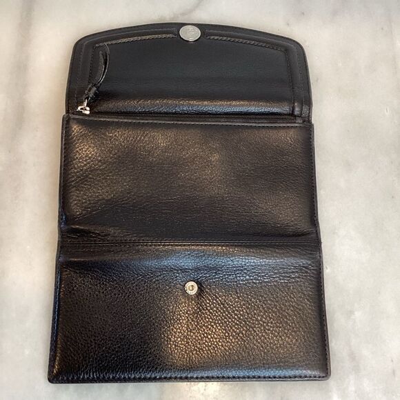 Coach VintageTrifold Leather Full Sized Wallet with Snaphead Button Flap Closure - Picture 15 of 16